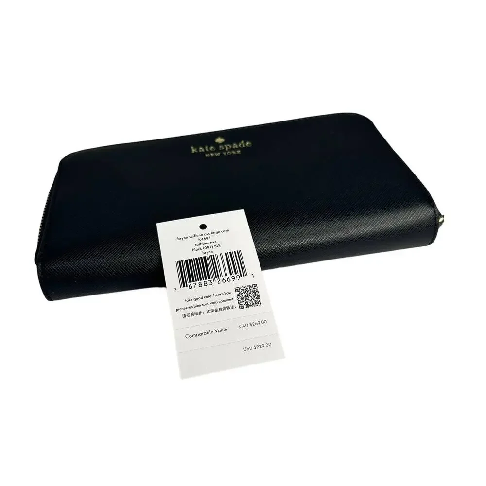 Kate Spade Brynn Large Continental wallet Leather Black